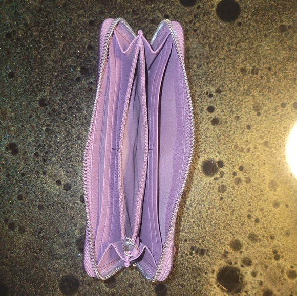 Coach Accordion Zip Wild Plaid Print Wallet Coated Canvas F23455 - Picture 8 of 16